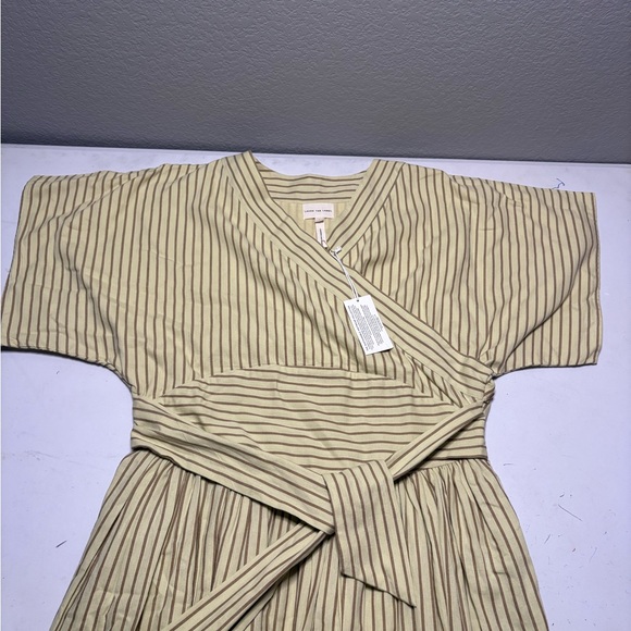 Laude the Label Beige Striped Long Sleeve Dress - Picture 2 of 13
